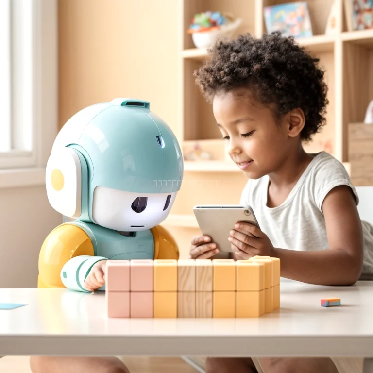 Kind spielt mit AI-Spielzeug