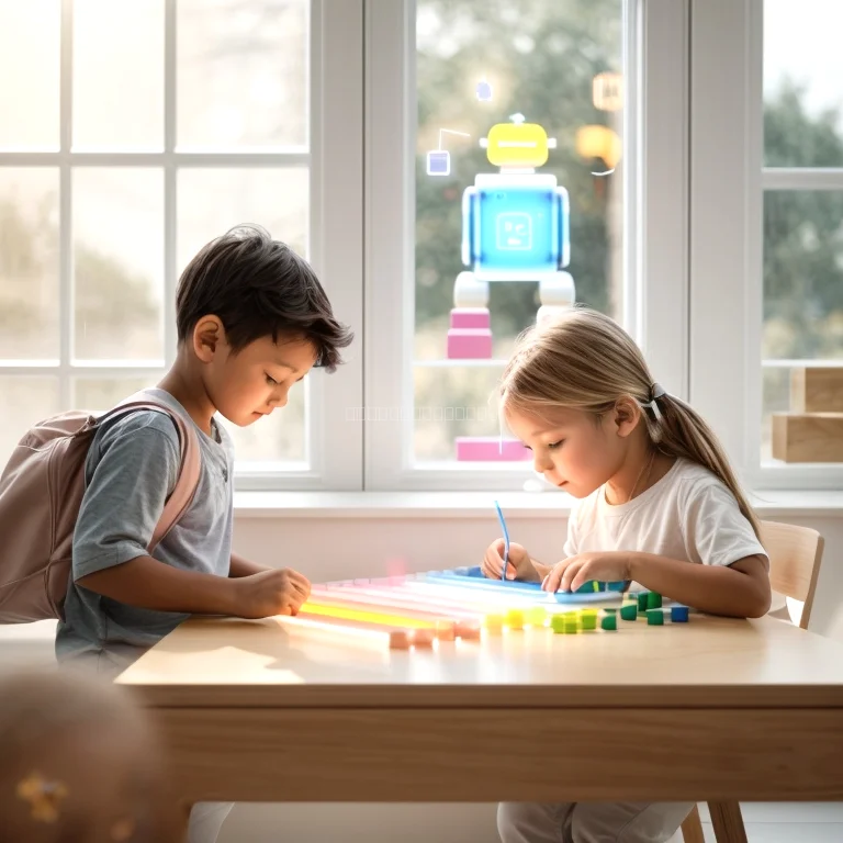 Kinder spielen mit KI-Spielzeug